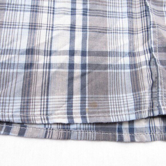 MK Machine Shirt Men's XL Snap Button Western Graphic Plaid Short Sleeve - Picture 7 of 8